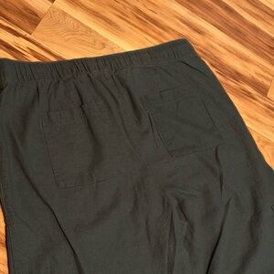 GAP | Mid Rise Linen-Blend Pull-On Wide-Leg Pants